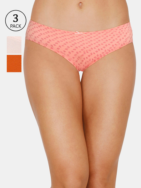 

Zivame Women Pack of 3 Assorted Hipster Briefs ZI2414COREBYELW