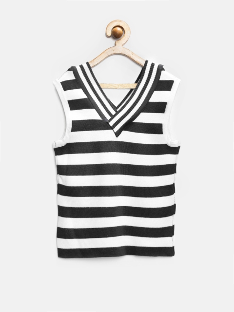 

Tiny Girl Black & White Striped Top