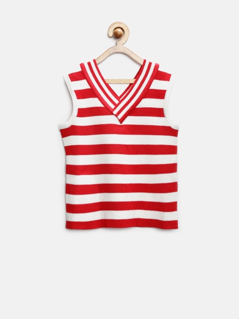 

Tiny Girl Red & White Striped Top