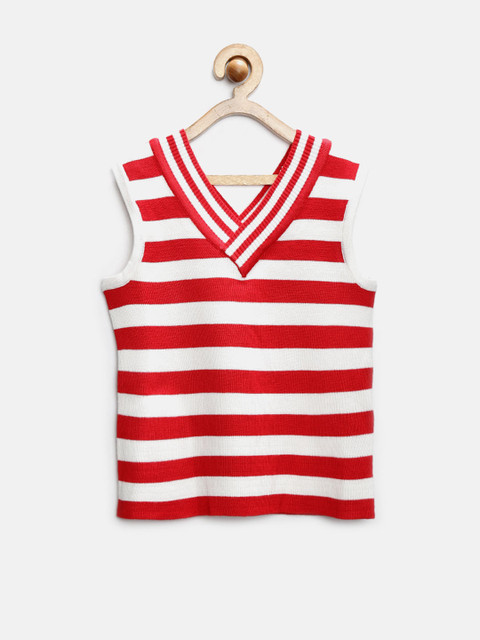 

Tiny Girl Red & White Striped Top