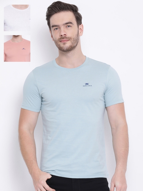 

Monte Carlo Men Blue Solid Round Neck T-shirt