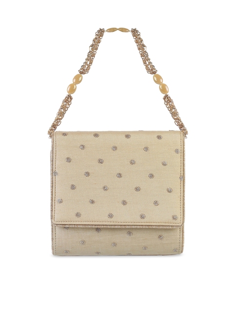 

Metro Beige Embellished Handheld Bag