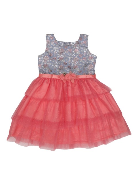 

Doodle Girls Pink Embellished Fit and Flare Dress