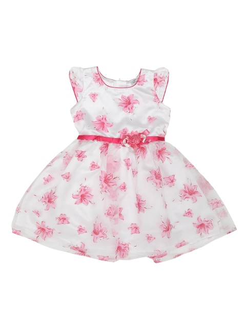 

Doodle Girls Pink Printed Fit and Flare Dress