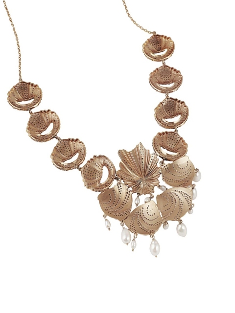 

Zariin Rose-Gold Plated Brass CZ-Studded Necklace
