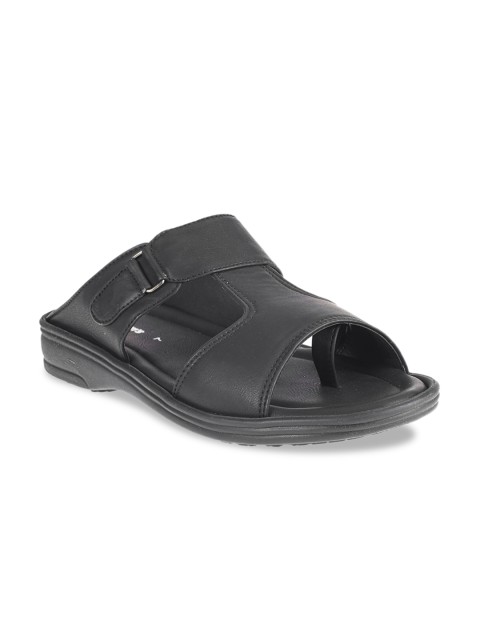 

Khadims Men Black Comfort Sandals