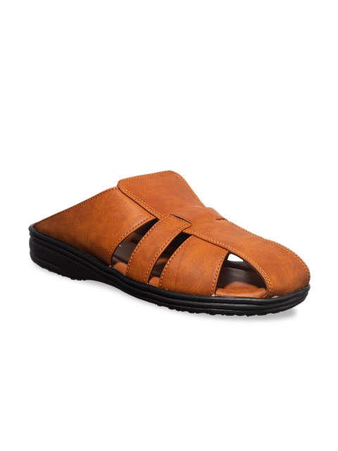 

Khadims Men Tan Brown Comfort Sandals