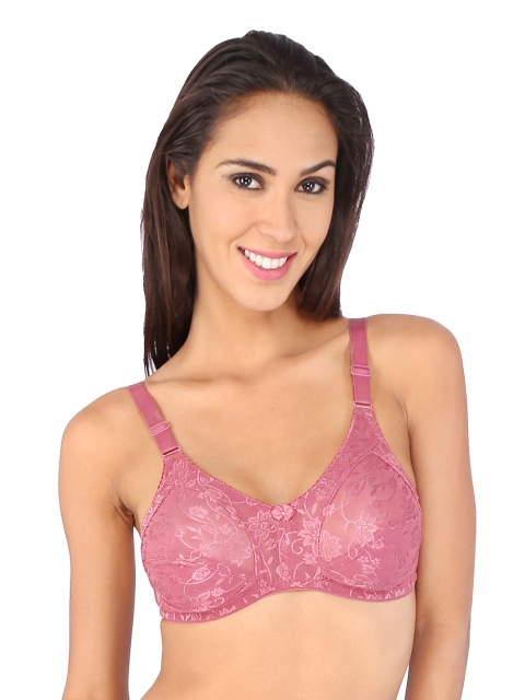 

Bralux Pink Full-Coverage Lace Bra