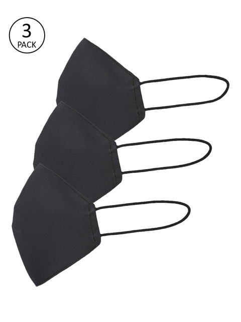 

Swiss Design Unisex Pack of 3 Pcs Black Reusable 3-Ply Protective Outdoor Mask