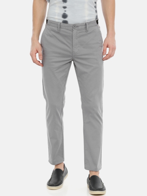 

Breakbounce Men Grey Slim Fit Solid Chinos