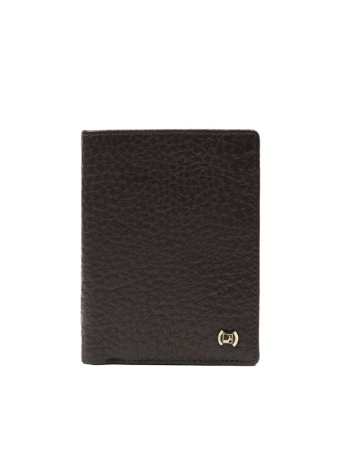 

Da Milano Men Coffee Brown Leather Solid Two Fold Wallet