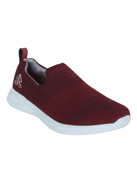 

OFF LIMITS Men Maroon & Black Woven Design Walking Shoes