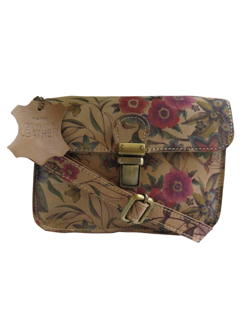 

Spice Art Women Brown & Green Floral Print Leather Fanny Pack