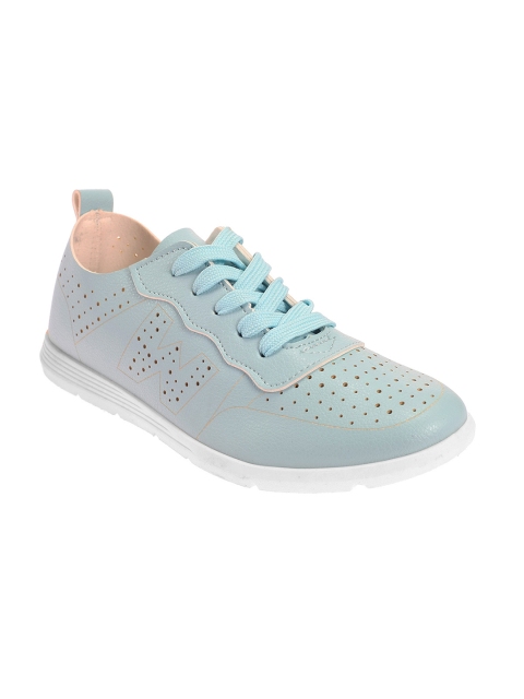 

Khadims Women Blue Perforated Sneakers