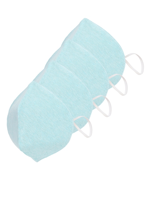 

SOJANYA Unisex Pack of 4 Sea Green Solid 3 Ply Reusable Outdoor Fashion Masks