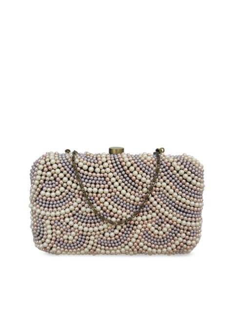 

Spice Art Women Grey Embellished Clutch