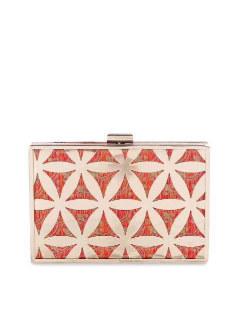 

Metro Red Printed Box Clutch
