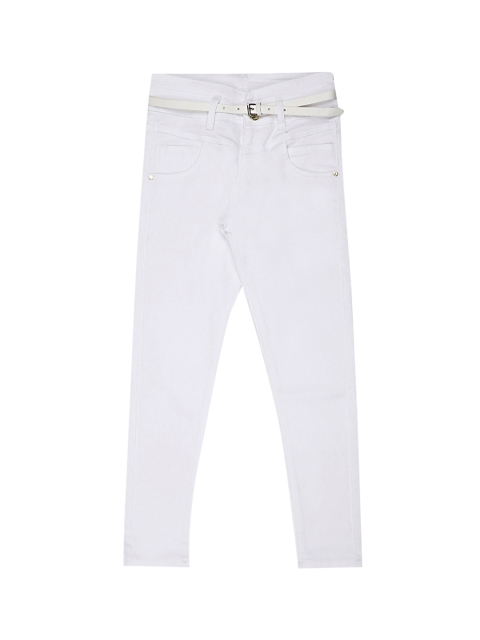 

Monte Carlo Girls White Regular Fit Mid-Rise Clean Look Jeans