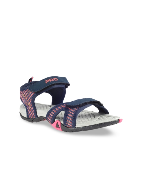

Khadims Women Navy Blue & Pink Comfort Sandals
