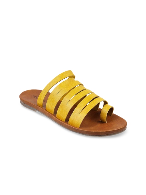

Metro Women Yellow Solid One Toe Flats