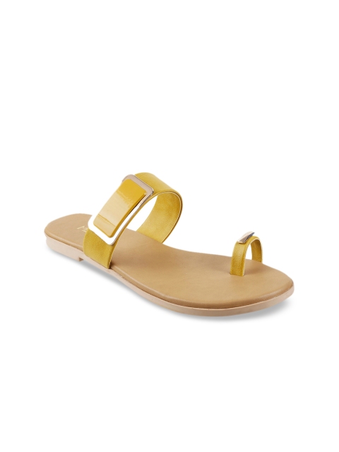 

Metro Women Yellow Solid One Toe Flats