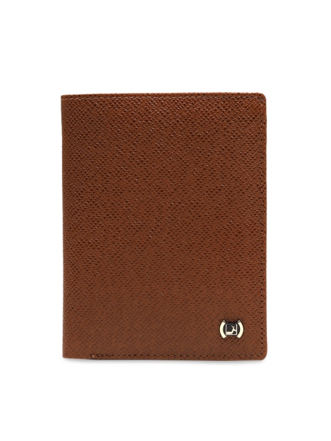 

Da Milano Men Brown Textured Genuine Leather Two Fold Wallet