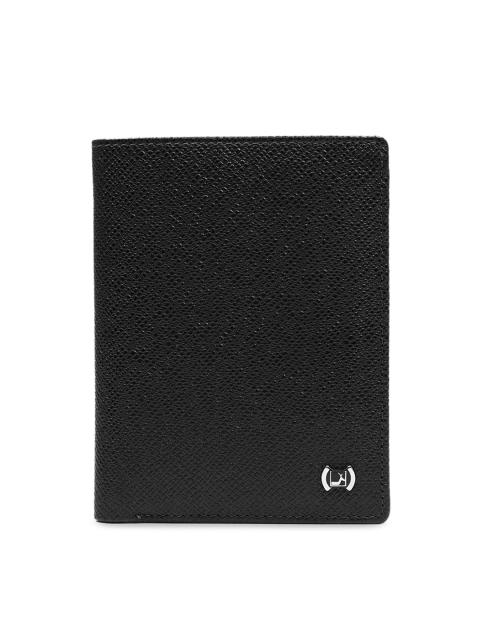 

Da Milano Men Black Solid Genuine Leather Two Fold Wallet