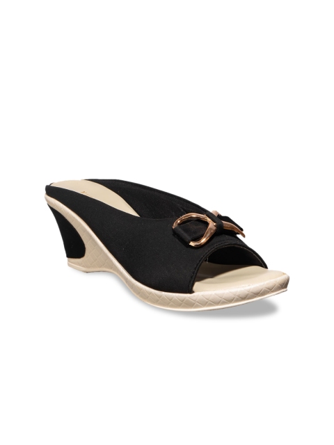 

Khadims Women Black Solid Mules