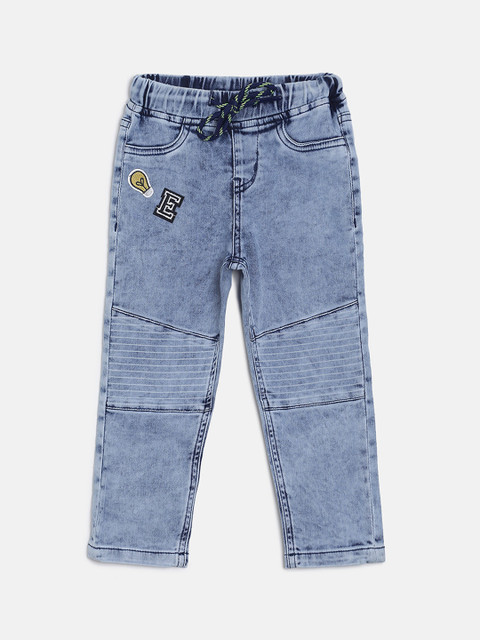 

TALES & STORIES Infant Boys Blue Jogger Mid-Rise Clean Look Jeans