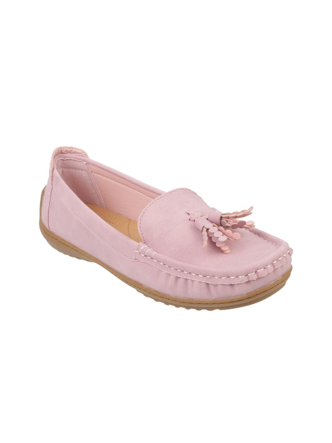 

Metro Women Pink Solid Synthetic Mid-Top Loafers