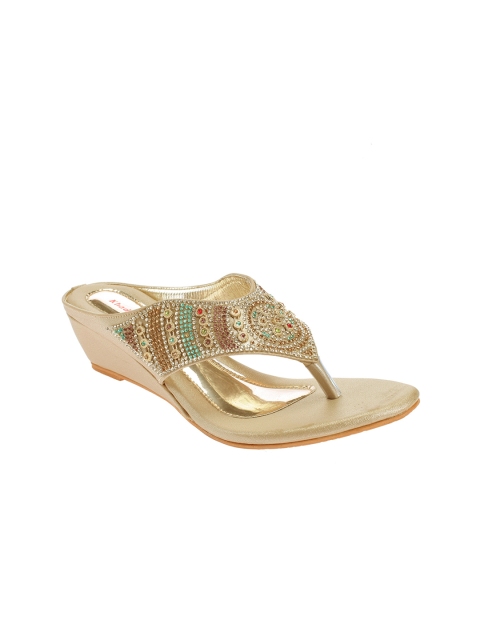 

Khadims Women Beige Embellished Wedges