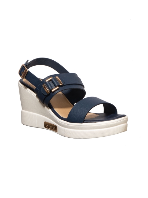 

Khadims Women Navy Blue Solid Platforms