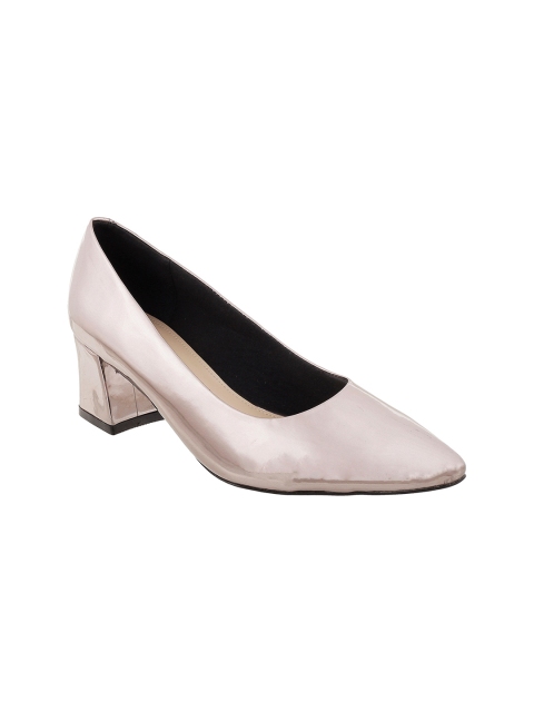 

Metro Women Gunmetal-Toned Solid Pumps, Metallic