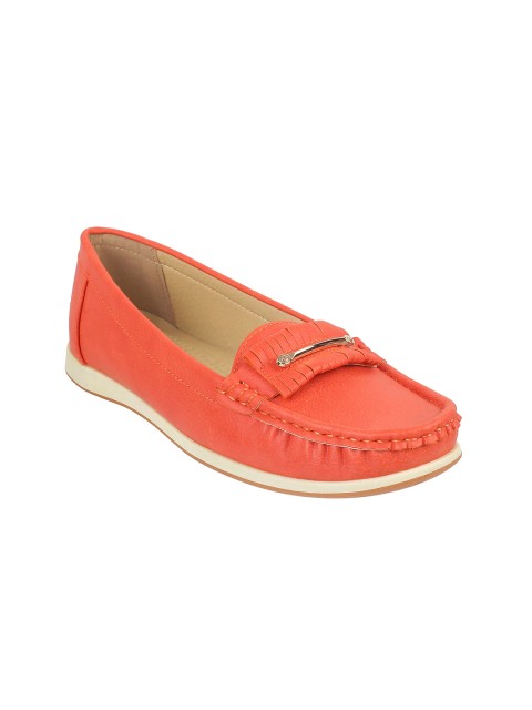 

Metro Women Orange Solid Loafers