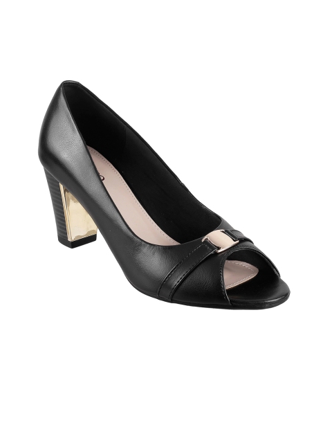 

Metro Women Black Solid Peep Toes