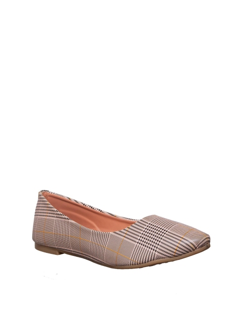 

Khadims Women Pink & Black Printed Ballerinas