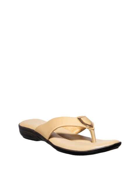 

Khadims Women Beige Solid Open Toe Flats