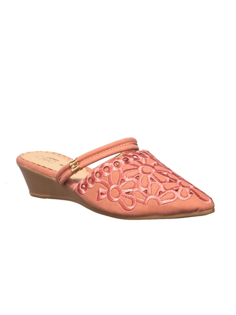 

Khadims Women Pink Embroidered Sandals