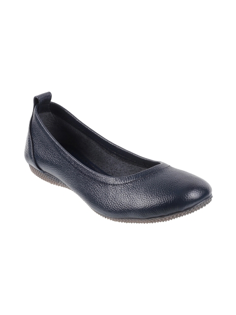 

Metro Women Navy Blue Solid Ballerinas