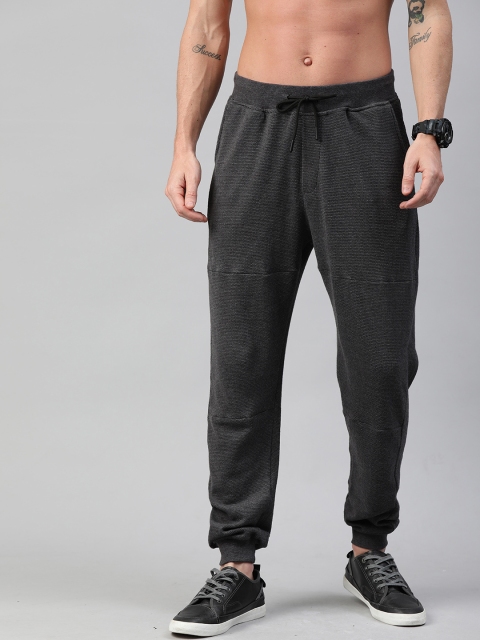 

Harvard Men Charcoal Grey Regular Fit Self Design Joggers
