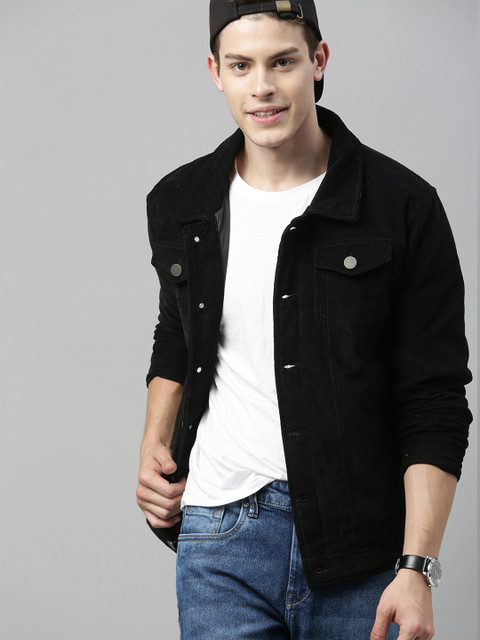 

HERE&NOW Men Black Solid Tailored Jacket