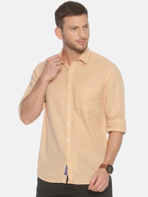 

Linen Club Men Beige Regular Fit Solid Casual Shirt