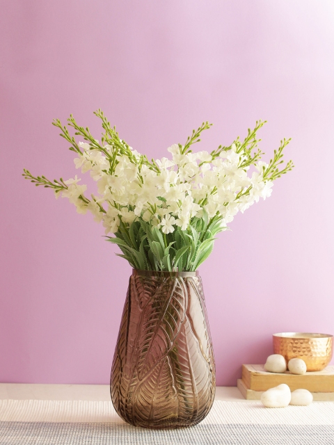 

Aapno Rajasthan Set Of 4 White & Green Artificial Hyacinth Flower Stems