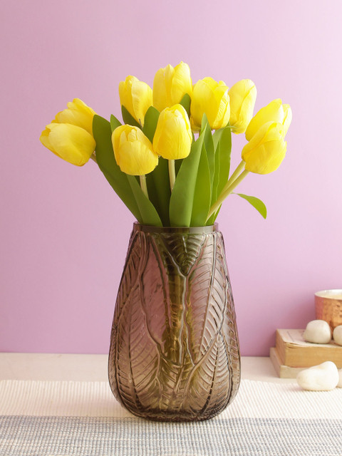 

Aapno Rajasthan Set Of 12 Artificial Tulip Flower Stems, Yellow