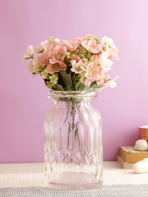 

Aapno Rajasthan Set Of 4 Pink & Green Artificial Lovable Chrysanthemum Flower Bunches