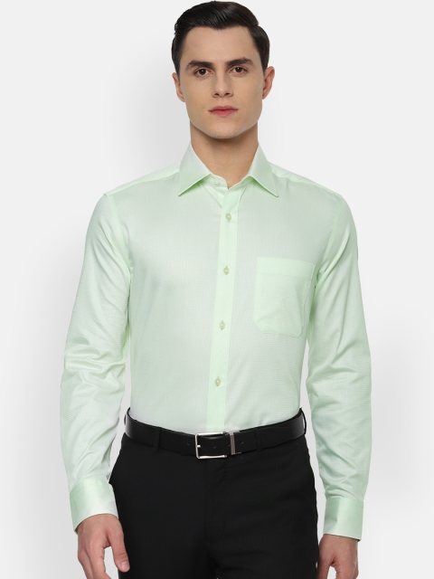 

Louis Philippe Men Green Regular Fit Checked Formal Shirt