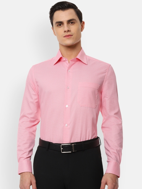 

Louis Philippe Men Pink Regular Fit Self Design Formal Shirt