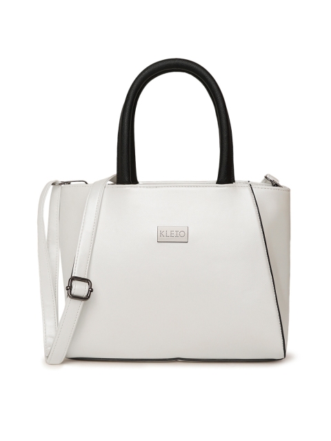 

KLEIO White Solid Handheld Bag