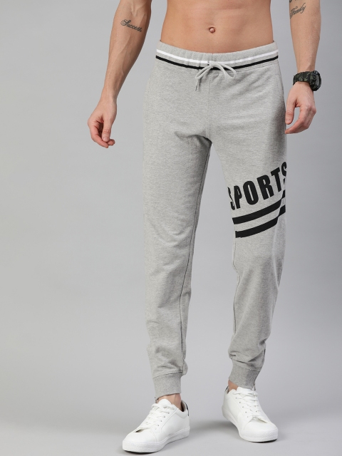 

HERE&NOW Men Grey Printed Regular Fit Knitted Joggers