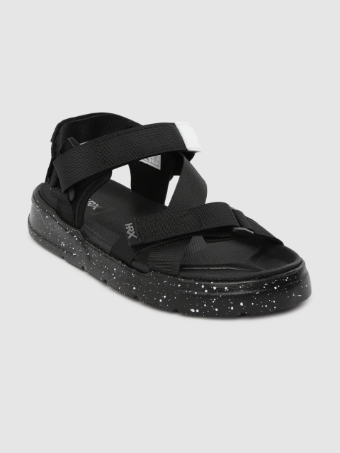 

HRX by Hrithik Roshan Men Black Solid Hook & Loop Athleisure Sandal